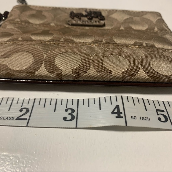 Coach Beige Monogram Wristlet - Picture 6 of 12